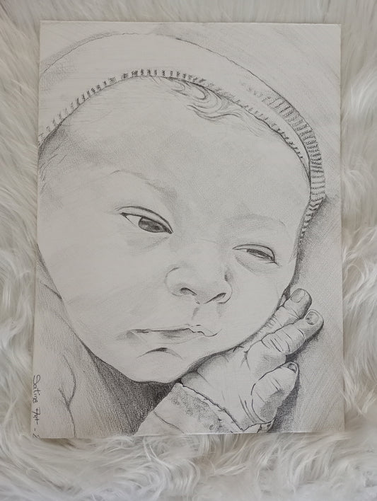 Portrait au crayon HB