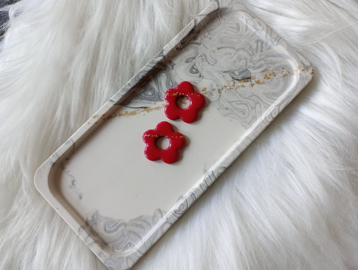 Créoles interchangeables Coquelicot